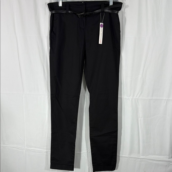 Pony Tail Black Belted Trousers Size L - Picture 1 of 8